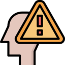 healthcare,user,signaling,head,warning,alert,exclamation,danger,thinking,dangerous,psychology,mental health ok 